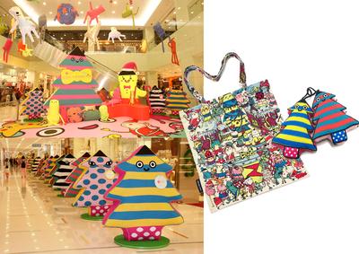 海港城 kidX 幻變成色彩繽紛的外星世界，滿布溫暖的冷織圣誕樹，更推出圣誕期間限定紀念品，為“香港血癌基金”籌款。